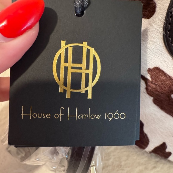 House of Harlow 1960 Cow Print Calf Hair Mini Bag NWT - Picture 6 of 6